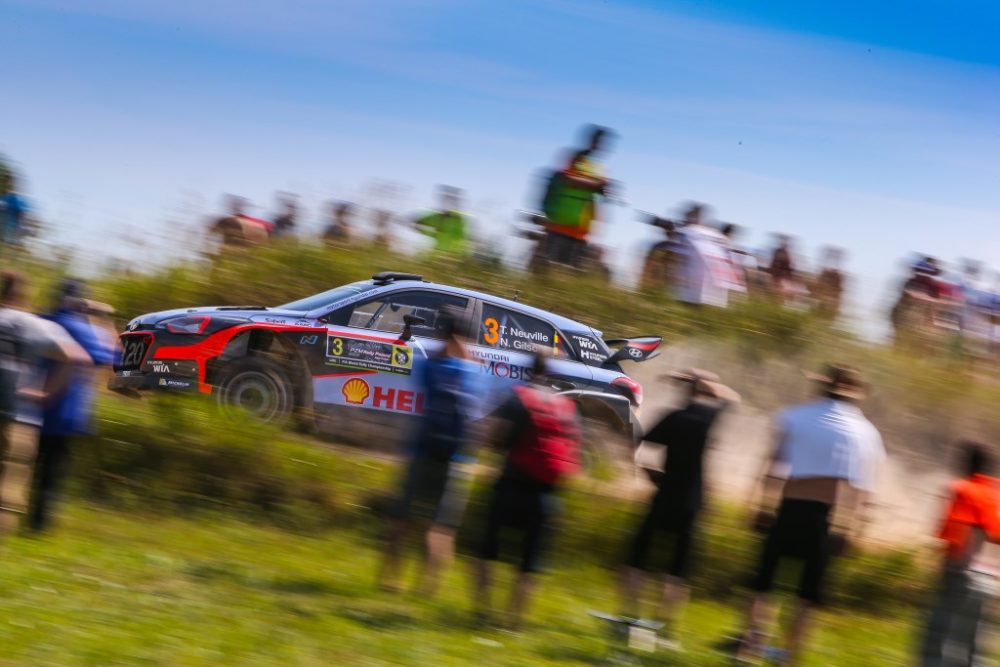 Thierry Neuville im Hyundai i20 beim Shakedown der Rallye Polen