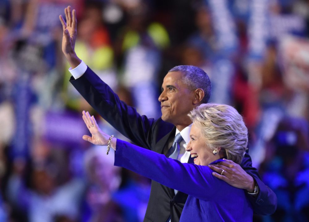 Obama und Clinton auf dem Demokraten-Parteitag in Philadelphia