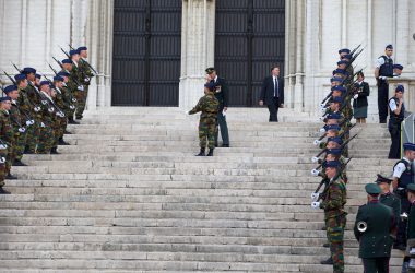 Te Deum und Bad in der Menge zum Nationalfeiertag in Brüssel - Soldaten vor Ort (21.7.2016)