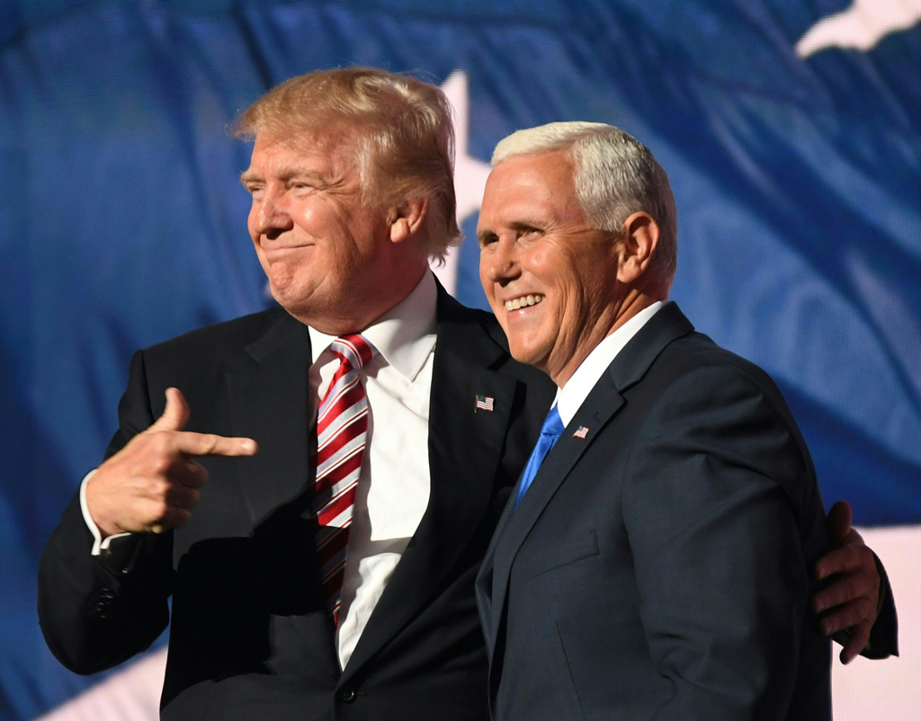 Donald Trump und Mike Pence (20.7.2016)