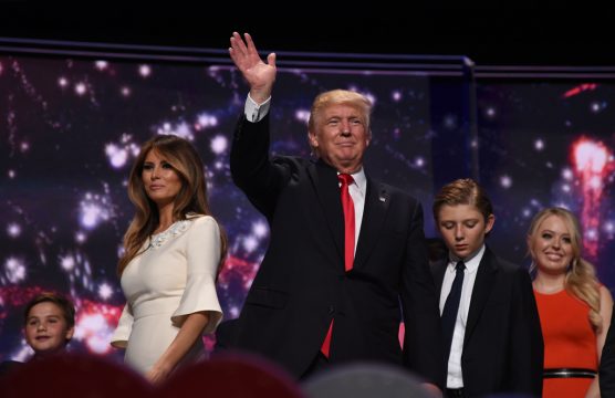 Donald Trump und seine Familie am 21. Juli 2016, in Cleveland