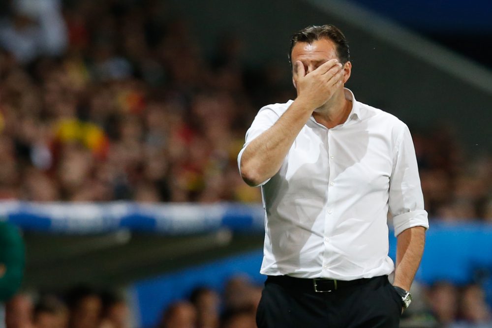 Enttäuschung bei Marc Wilmots nach der EM-Niederlage gegen Wales