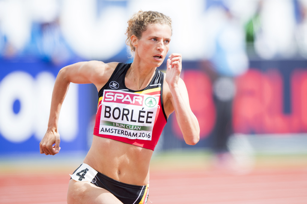 Olivia Borlée bei der Leichtathletik-EM in Amsterdam