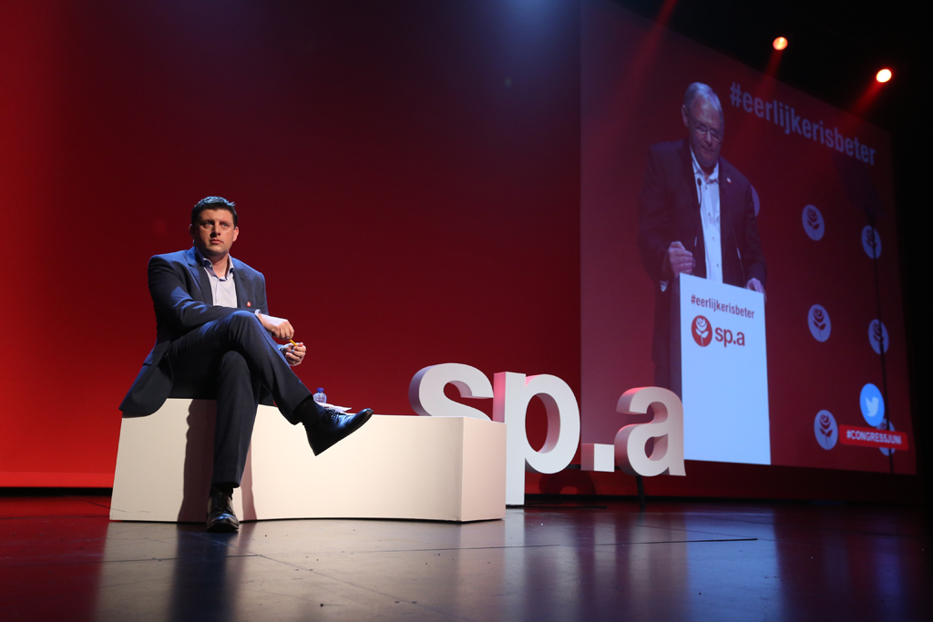 John Crombez bei einem SP.A-Kongress im Juni in De Panne