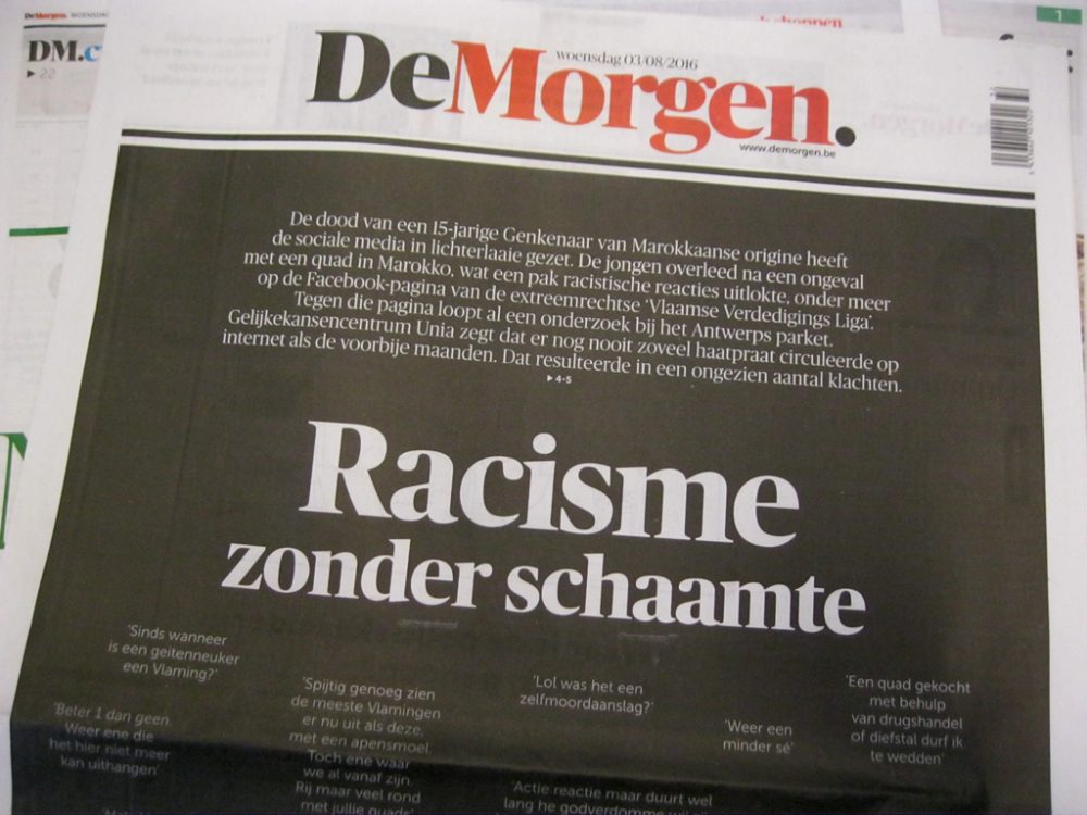 De Morgen: Rassismus ohne Scham