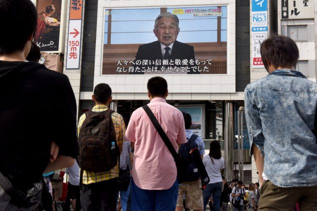 Japans Kaiser Akihito hält seine erst zweite Fernsehansprache