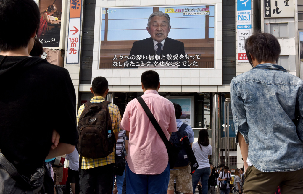 Japans Kaiser Akihito hält seine erst zweite Fernsehansprache