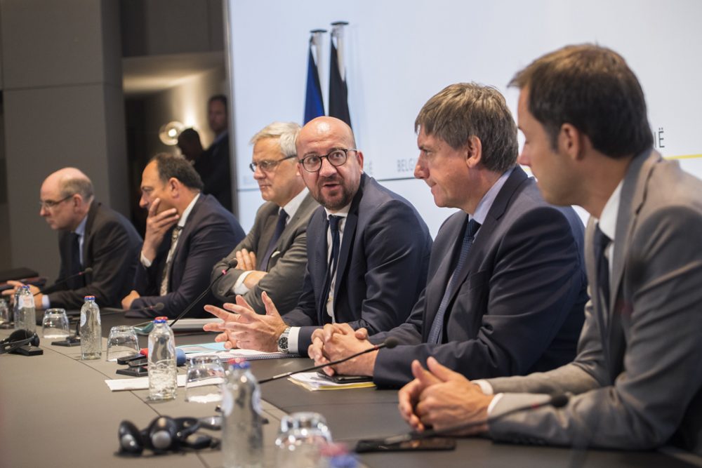 Pressekonferenz nach einem Ministerrat am 15.7. in Brüssel