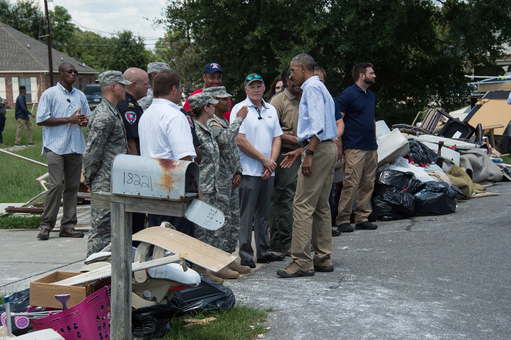 Obama besucht Menschen im überfluteten Bundesstaat Louisiana