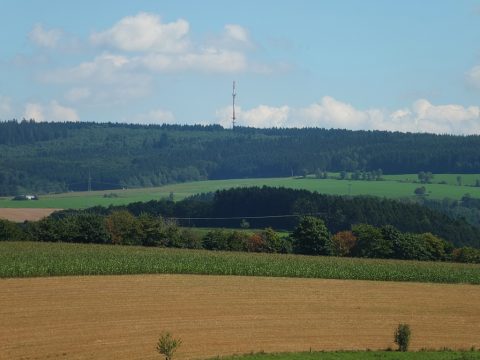 Schneifelrücken "Schwarzer Mann" mit dem Funkturm