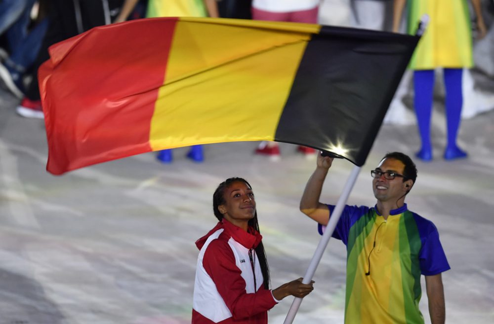 Siebenkampf-Olympiasiegerin Nafi Thiam bei der Abschlussfeier