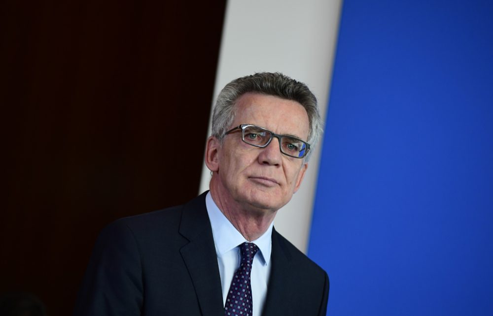 Der deutsche Innenminister Thomas de Maizière auf einer Pressekonferenz am Dienstag in Berlin