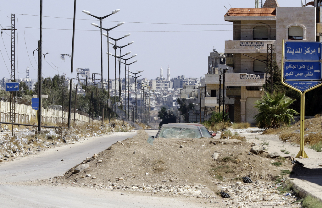 Straßensperre in der syrischen Stadt Homs (Bild vom 19.9.)