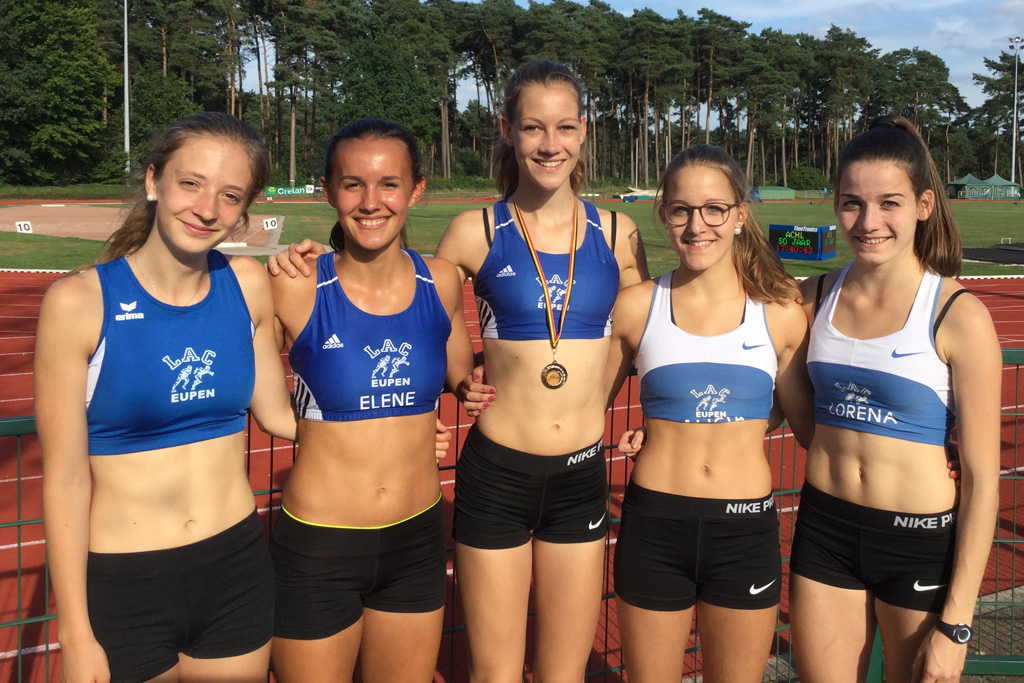 Das Team des LAC Eupen bei der Leichtathletik-Landesmeisterschaft in Herentals