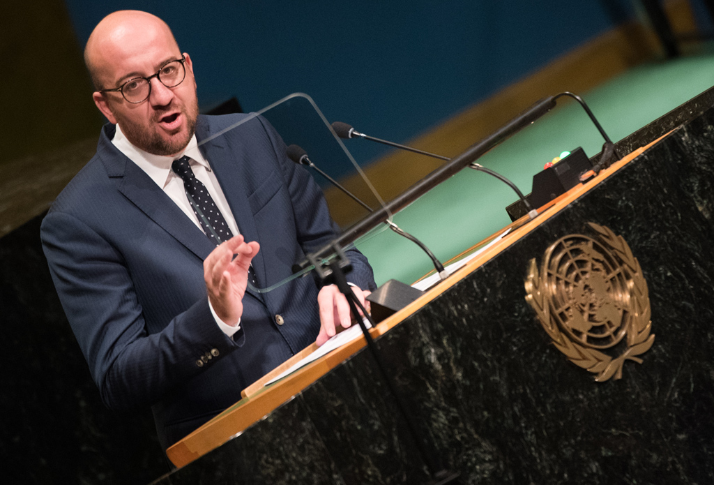 Michel bei seiner Rede vor der UNO am Freitag in New York
