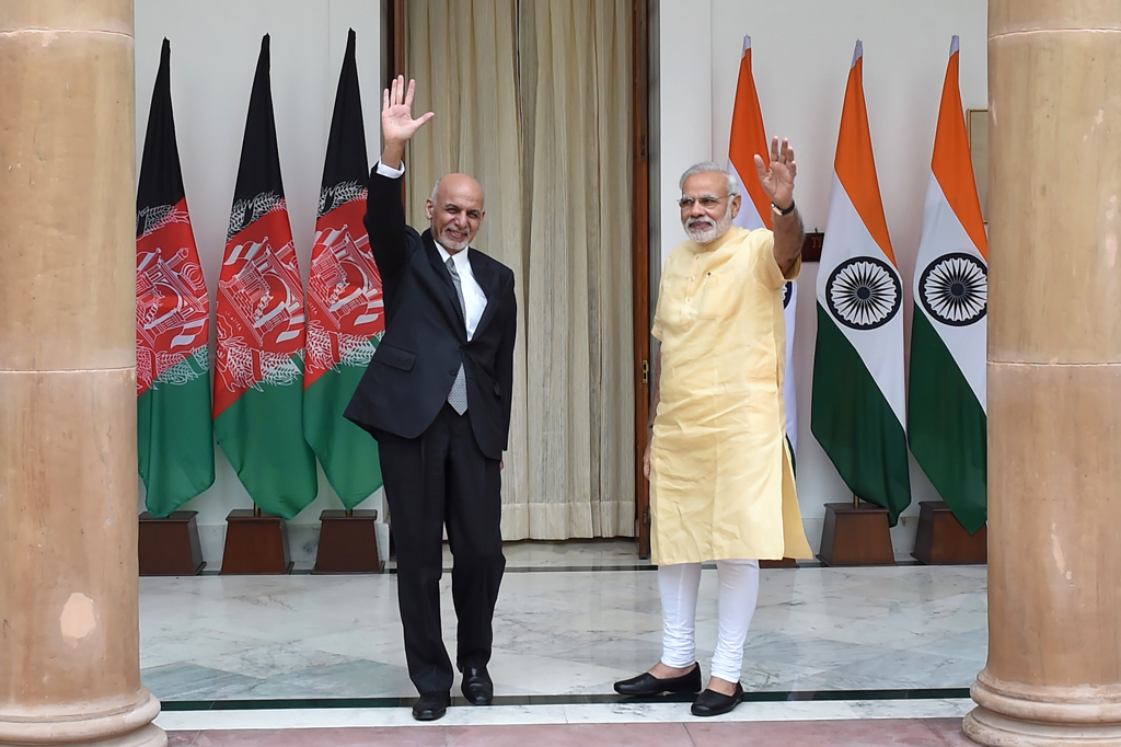 Der afghanische Präsident Asharf Ghani und der indische Premierminister Narendra Modi am Mittwoch in Neu Dehli