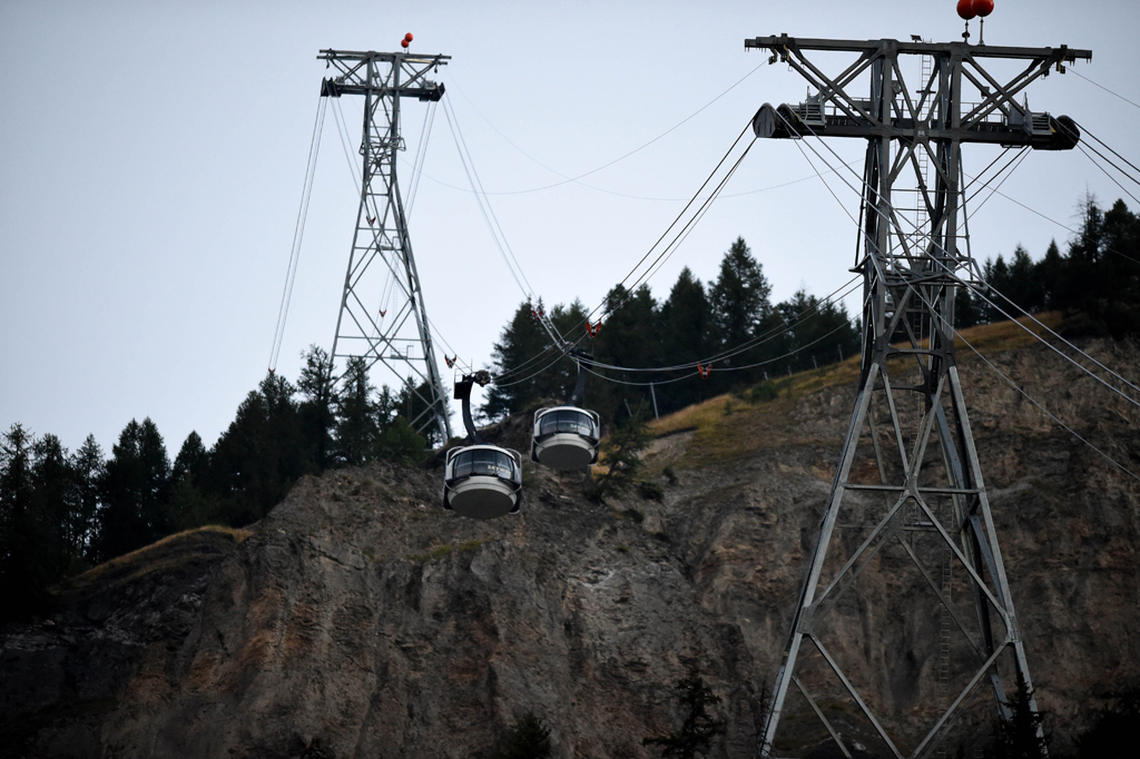 Die Montblanc-Seilbahn "Skyway" in Courmayeur läuft wieder