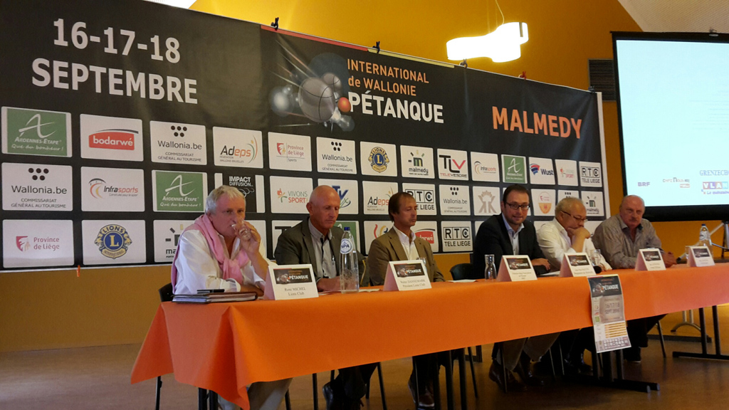 Pressekonferenz zum Internationalen Pétanque-Turnier in Malmedy (9.9.)