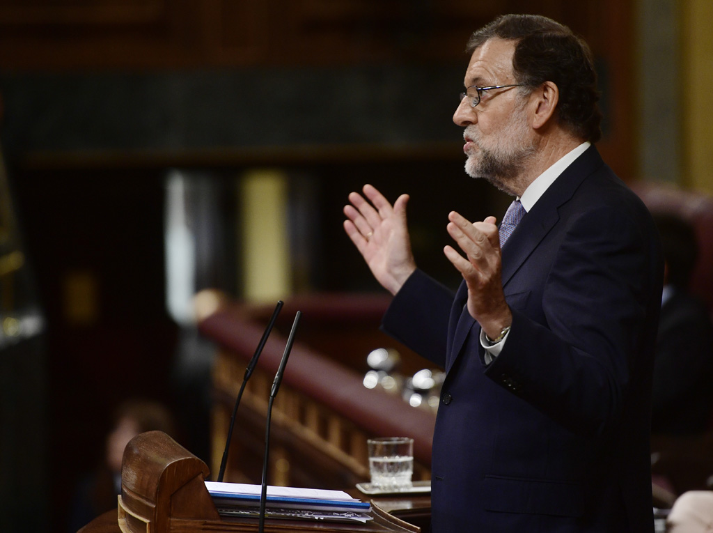 Spaniens geschäftsführender Ministerpräsident Mariano Rajoy am Mittwoch im spanischen Kongress