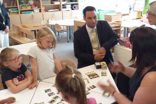 Schulanfang in der Gemeindeschule Walhorn