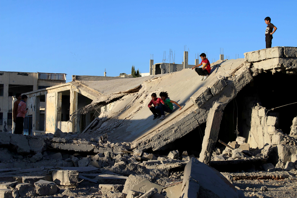 Syrische Kinder beim Spielen in Daraa