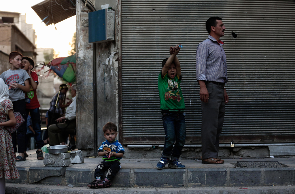 Kinder in der von Rebellen besetzten Stadt Douma (Bild vom 14.9.)