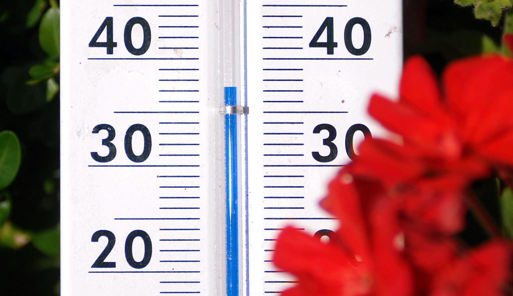 Thermometer mit hohen Temperaturen (Illustrationsbild: Yves Boucau/Belga)