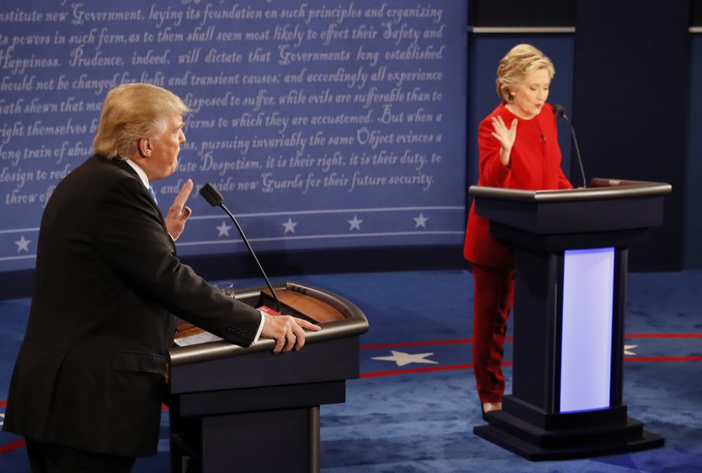 TV-Duell zwischen den beiden US-Präsidentschaftskandidaten Hillary Clinton und Donald Trump