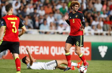 Marouane Fellaini beim Quali-Spiel Zypern - Belgien