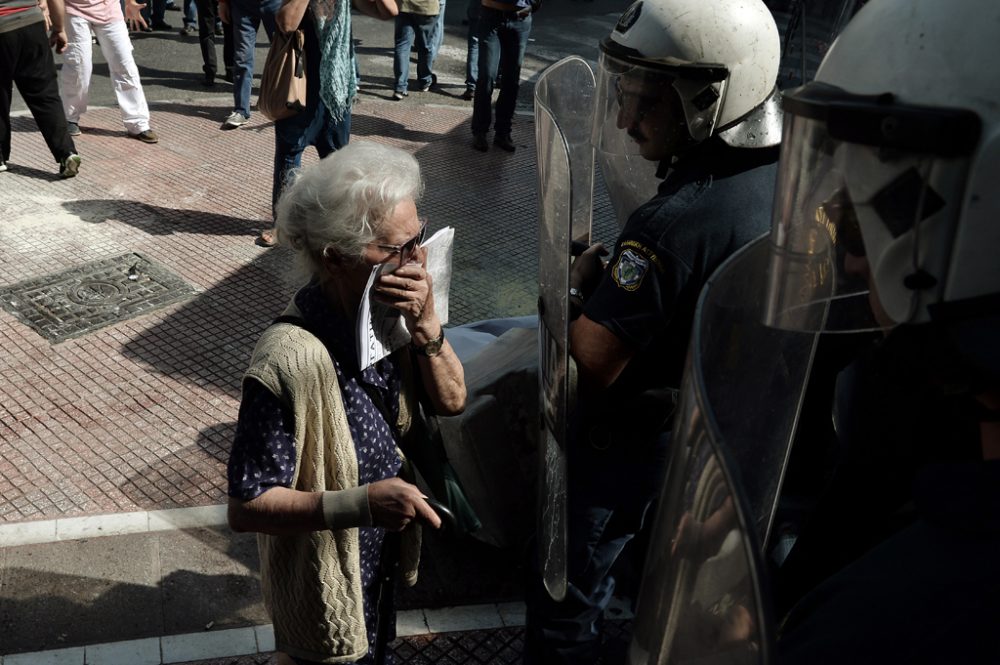 Tränengaseinsatz bei Rentner-Demonstration in Athen