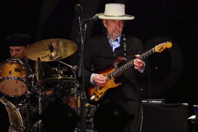 Bob Dylan bei einem Konzert in Tel Aviv