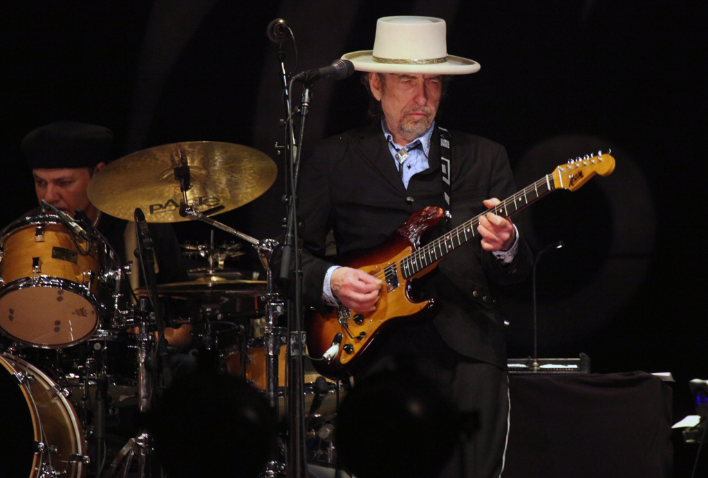 Bob Dylan bei einem Konzert in Tel Aviv
