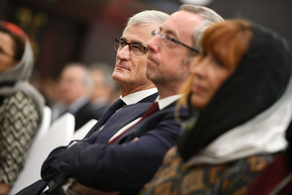 Geert Bourgeois mit Botschafter Francois Delhaye in Teheran