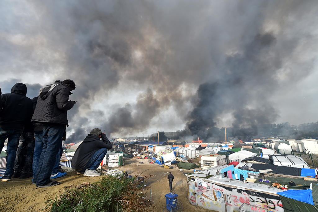 Brände im "Dschungel von Calais"