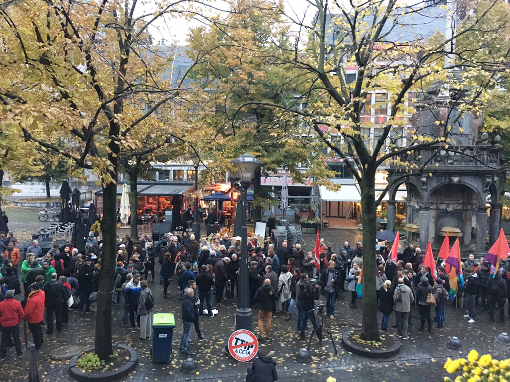 CETA-Protest Montag in Lüttich