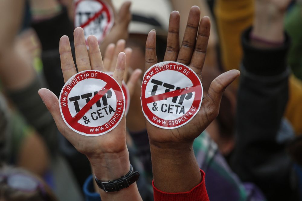 Protest gegen Ceta in Brüssel (20.9.)