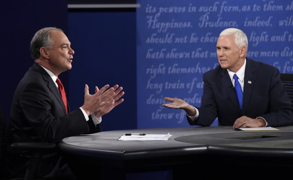 TV-Duell der Vizekandidaten Tim Kaine und Mike Pence