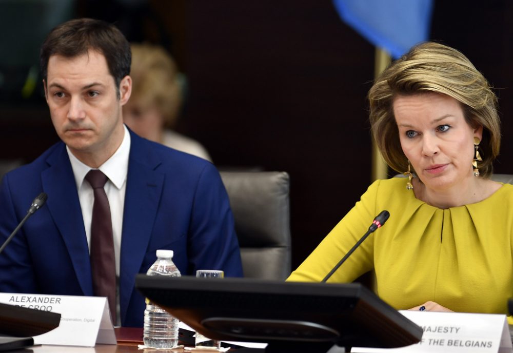 Vize-Premier Alexander De Croo und Königin Mathilde (Bild vom 7.4.)