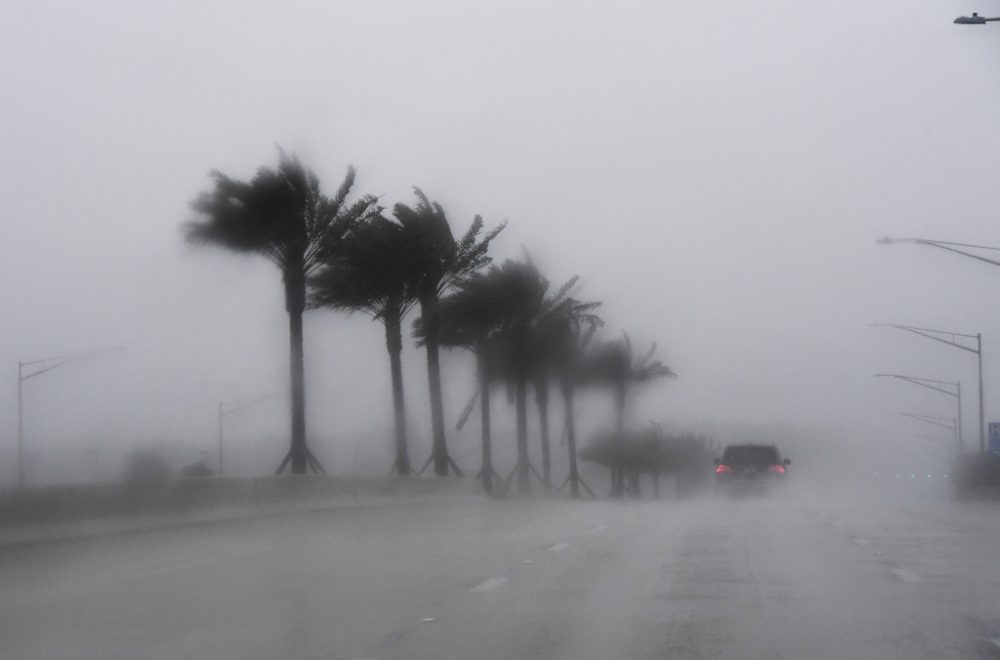 Hurrikan Matthew meldet sich in Jacksonville/Florida mit starkem Wind an