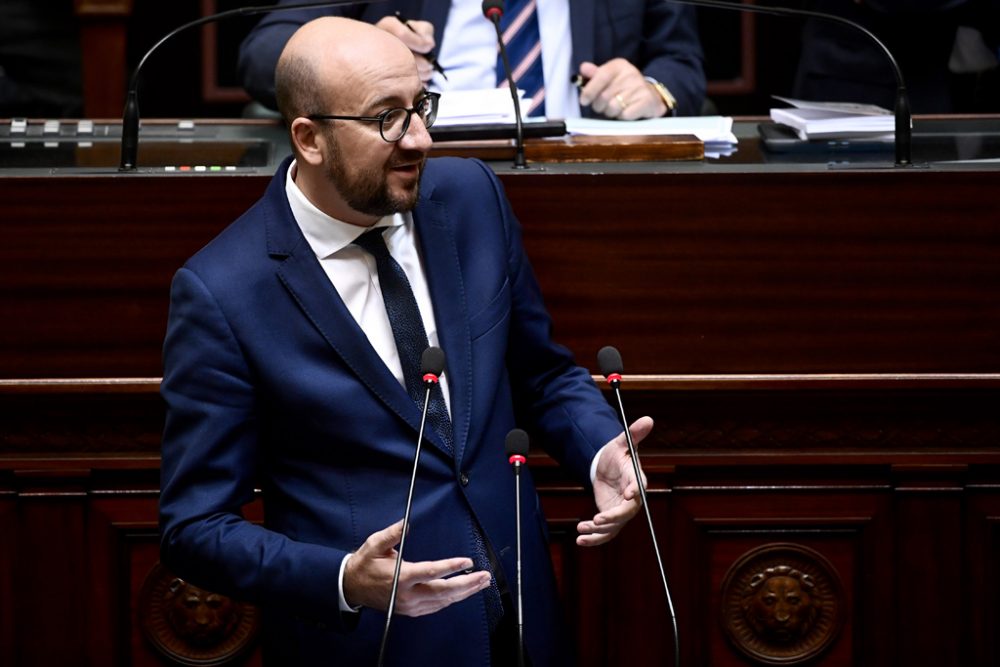 Premier Charles Michel in der Kammer