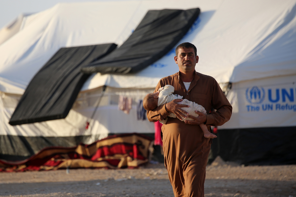 Flüchtlingscamp im syrischen al-Hol: Zahlreiche Familien, die aus Mossul geflohen sind, haben hier Zuflucht gefunden (Bild vom 17.10.)
