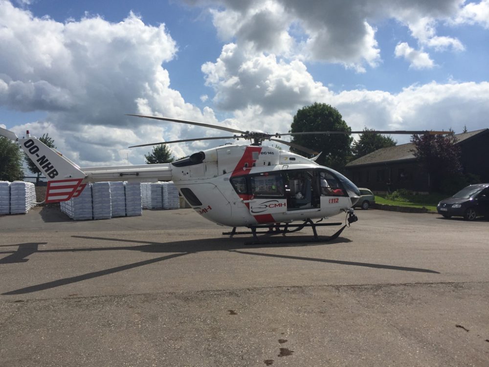 Rettungshubschrauber von Bra-sur-Lienne in Bütgenbach