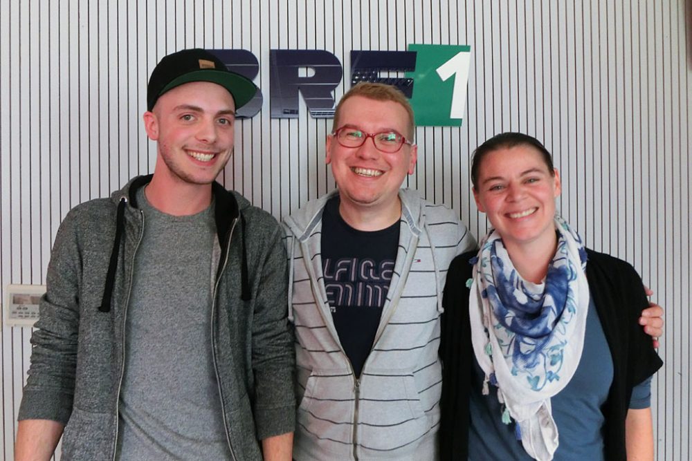 Yannick Esser, Uwe Koeberich und Stefanie Thielen bei BRF1