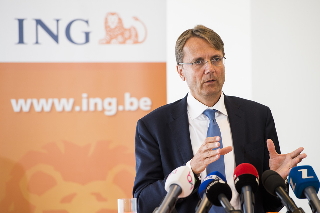 Rik Vandenberghe, Geschäftsführer der ING-Bank, bei der Pressekonferenz am Montag