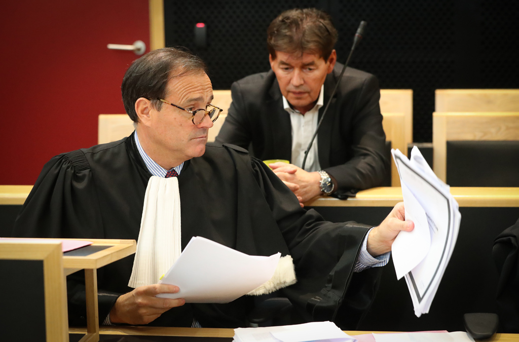 Bernard Wesphael und sein Anwalt Jean-Philippe Mayence am Mittwoch