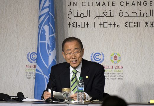 UN-Generalsekretär Ban Ki Moon bei der Klimaschutzkonferenz in Marrakesch