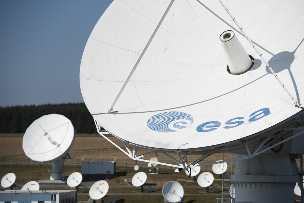 Auch Belgien ist an der Esa beteiligt - Bild der Station in Redu