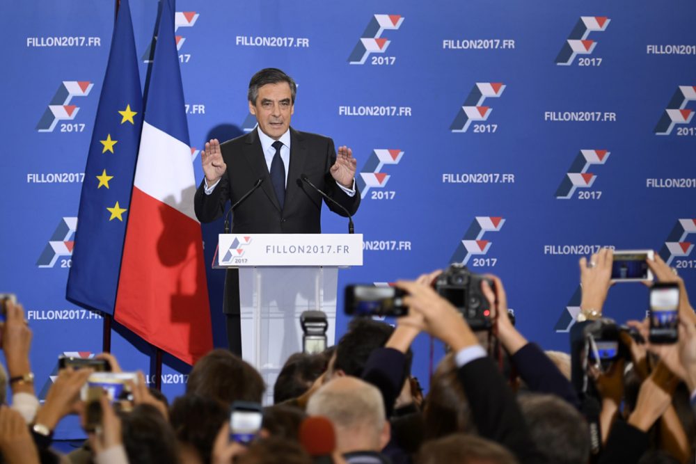 François Fillon am Sonntagabend in Paris