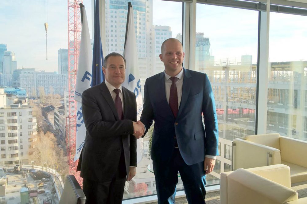 Frontex-Direktor Fabrice Leggeri (l.) mit Asylstaatssekretär Theo Francken