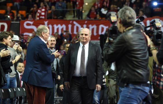Uli Hoeneß am Freitagabend in München